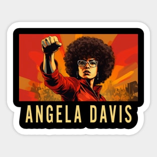 Angela Davis, Black Woman, Black History Sticker